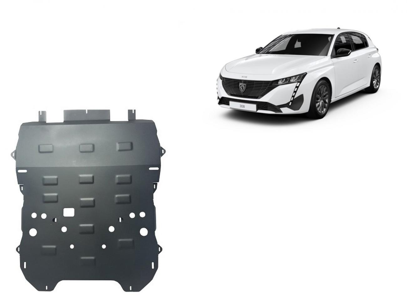 Hasplåt Stål Motor+ | Peugeot 308 (2018-2026) - 2
