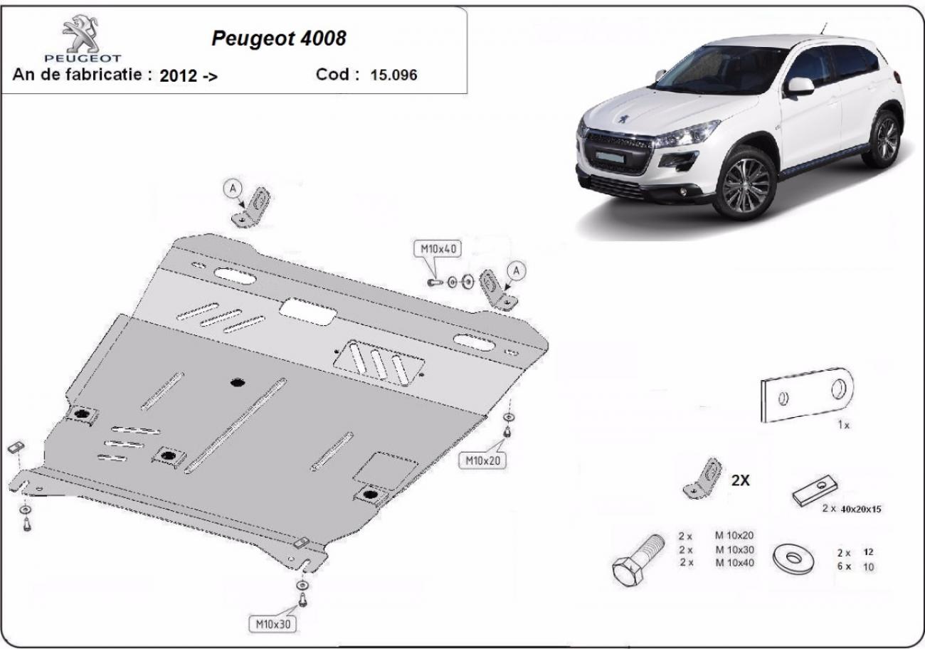 Skid plate Steel Engine+ | Peugeot 4008 (2012-2017) - 3