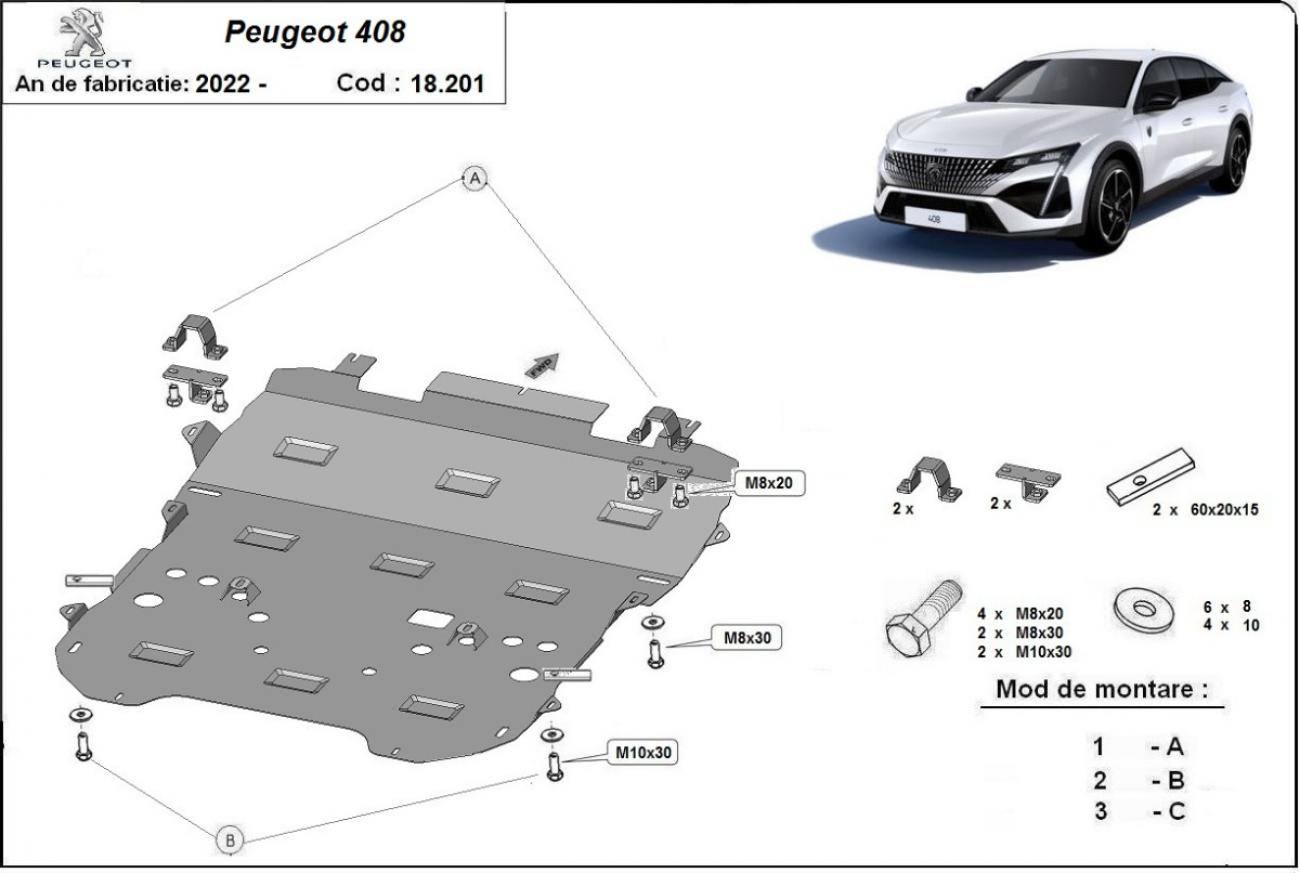 Skid plate Steel Engine+ | Peugeot 408 (2022-2026) - 3
