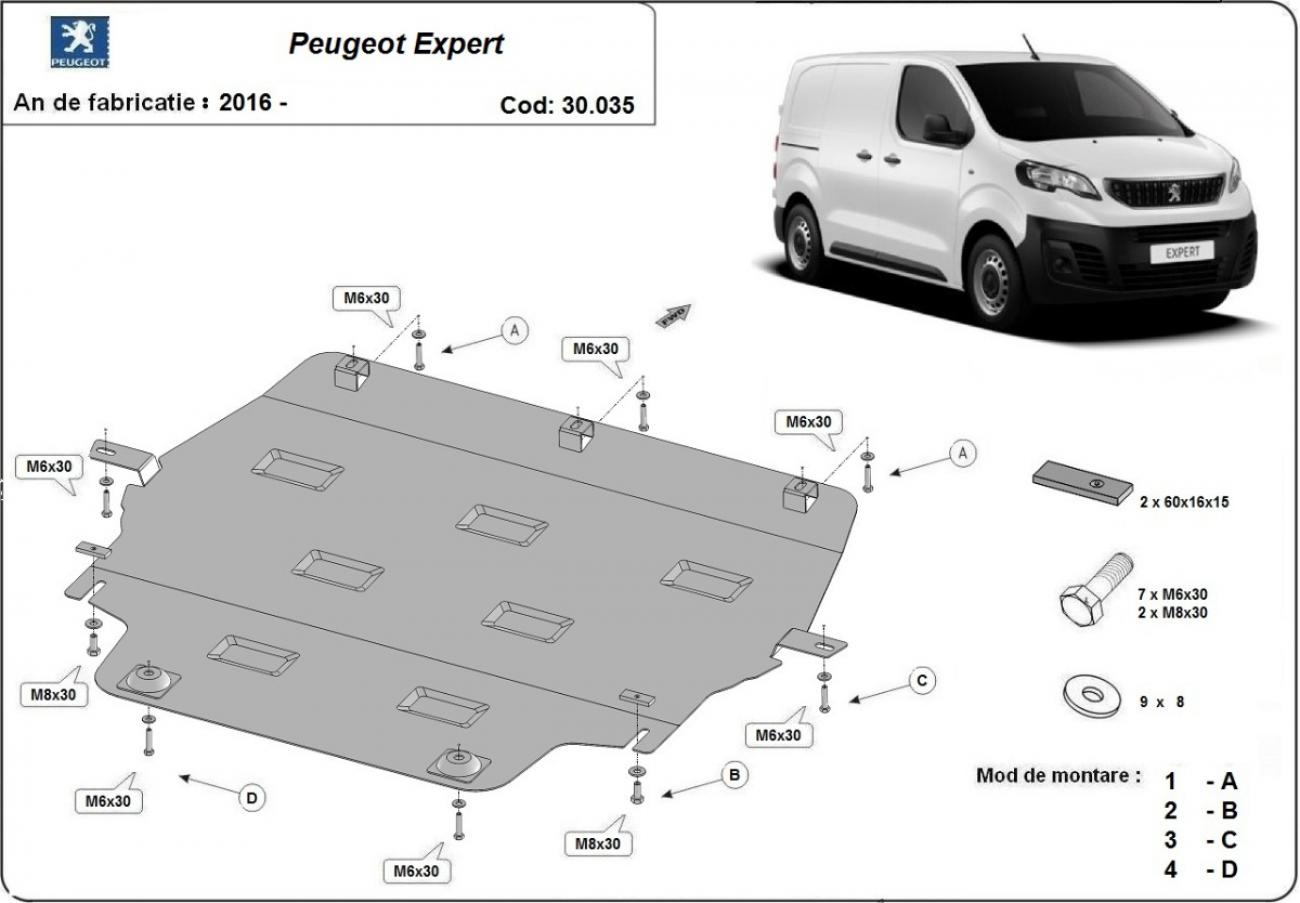 Hasplåt Stål Motor+ | Peugeot Expert (2016-2026) - 3