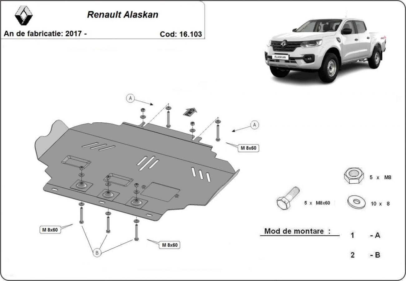 Hasplåt Stål Motor | Renault Alaskan (2017-2026) - 3
