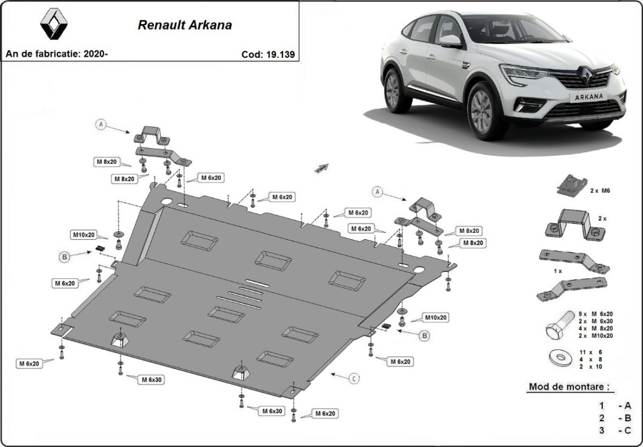 Hasplåt Stål Motor+ | Renault Arkana (2020-2026) - 3