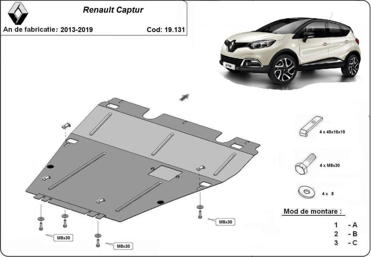Hasplåt Stål Motor+ | Renault Captur (2013-2019) - 3
