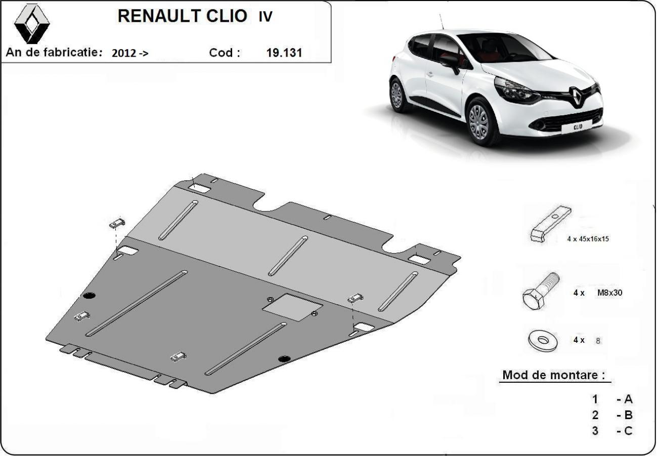 Hasplåt Stål Motor+ | Renault Clio 4 (2012-2019) - 3
