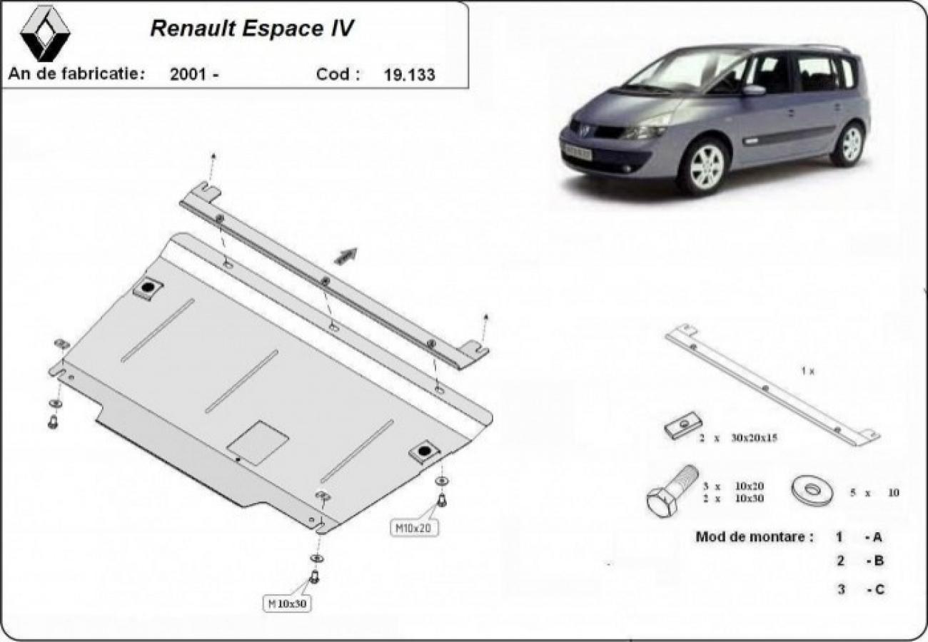 Bundplade Stål Motor+ | Renault Espace 4 (2001-2014) - 3