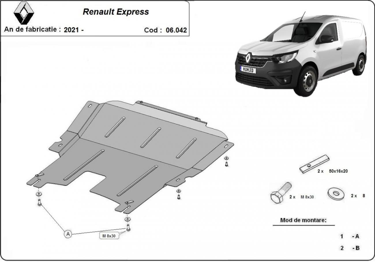 Hasplåt Stål Motor+ | Renault Express (2021-2026) - 3