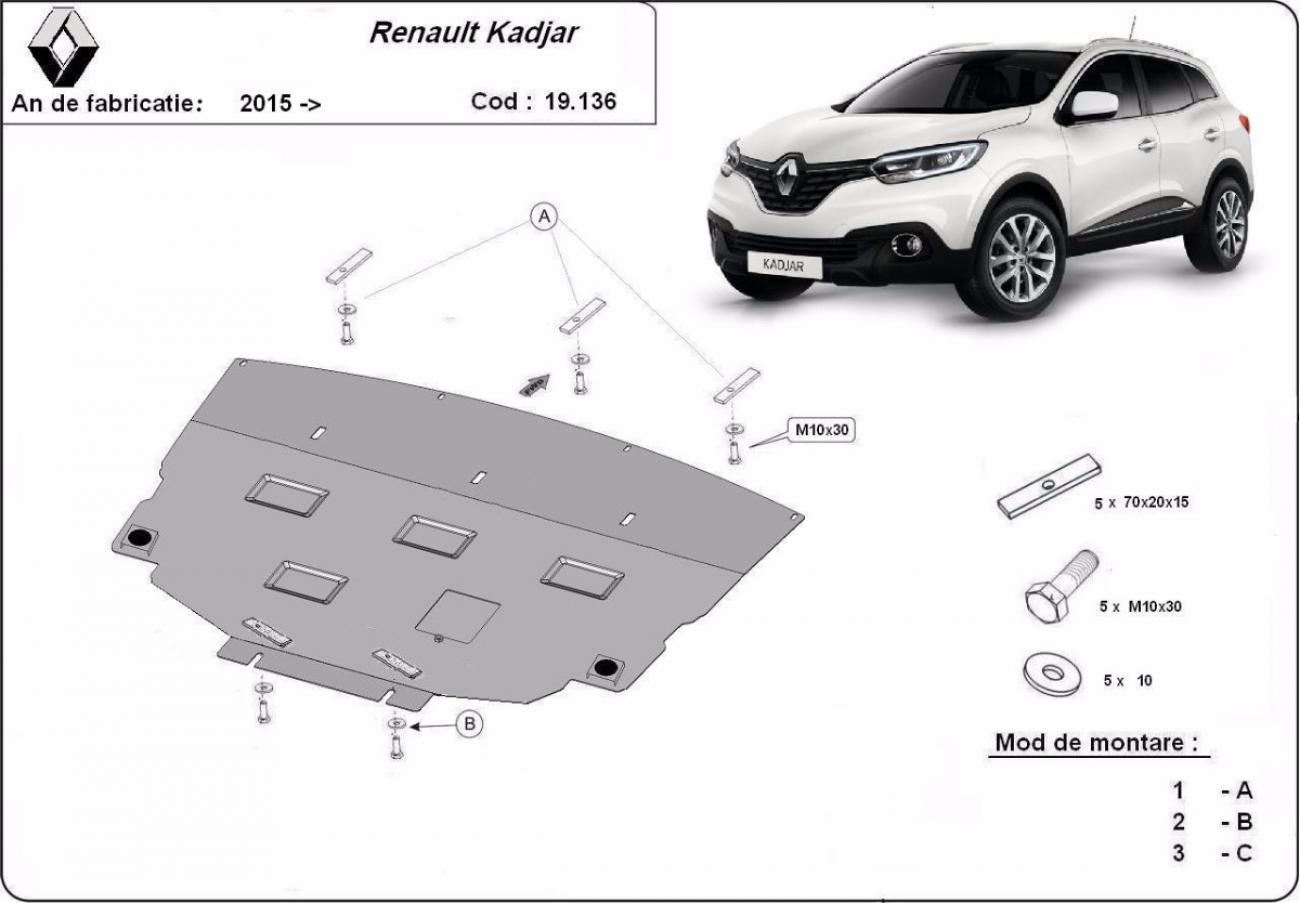 Skid plate Steel Engine+ | Renault Kadjar (2015-2022) - 3