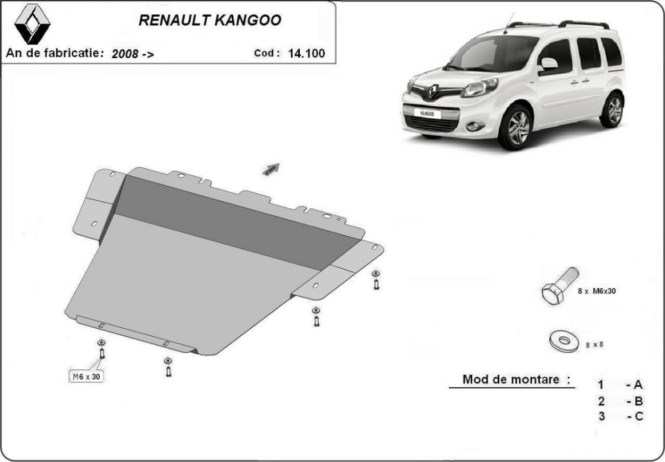 Skid plate Steel Engine+ | Renault Kangoo (2008-2021) - 3