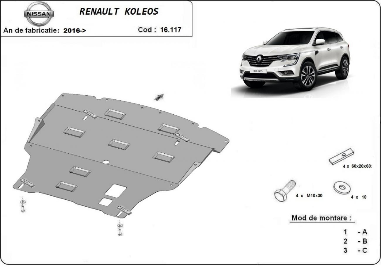 Skid plate Steel Engine+ | Renault Koleos (2016-2026) - 3