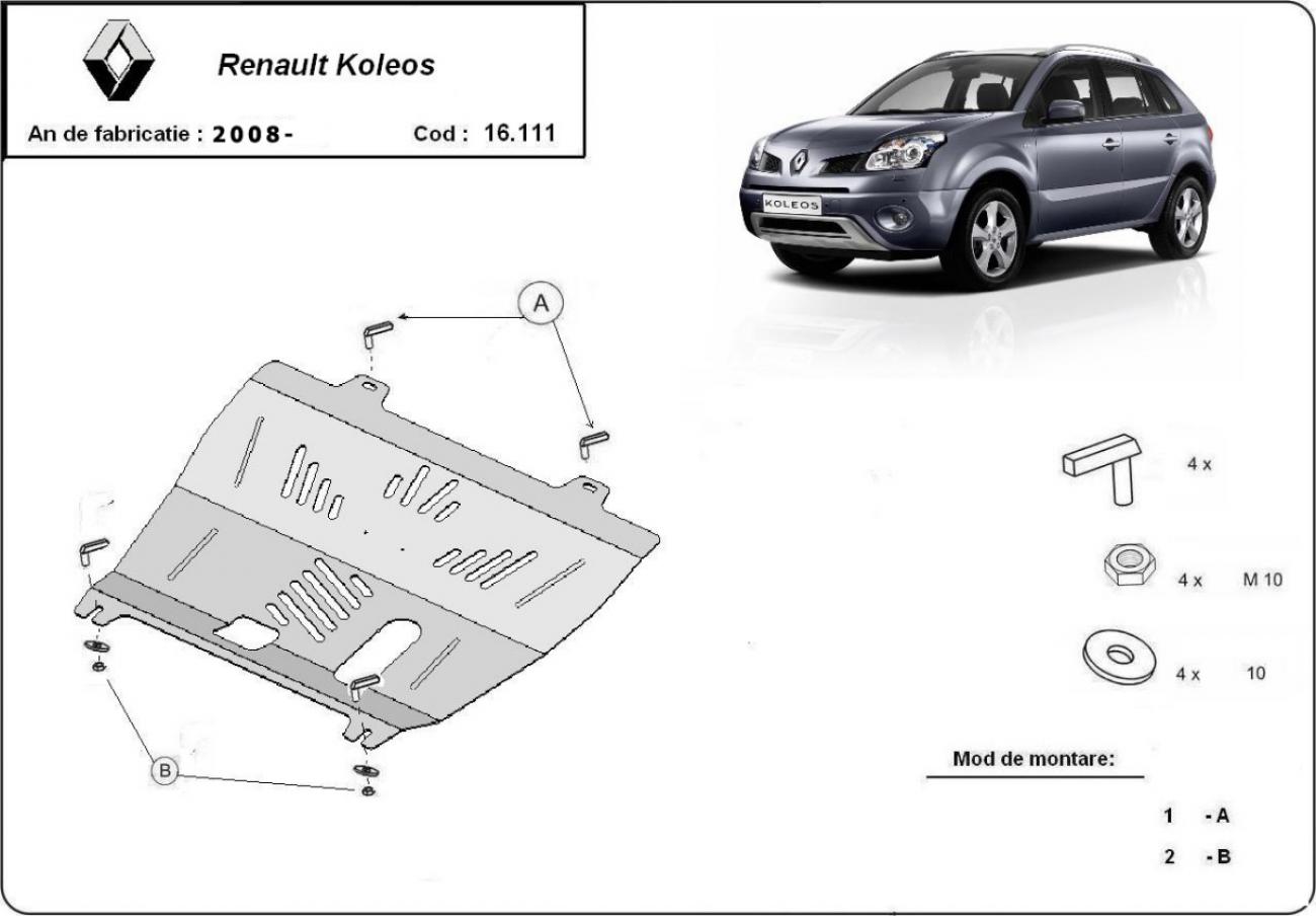 Skid plate Steel Engine+ | Renault Koleos (2008-2016) - 3