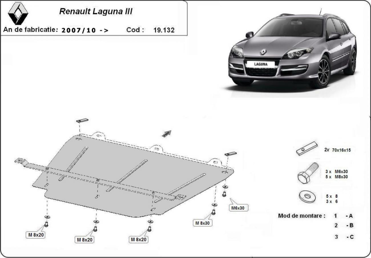 Skid plate Steel Engine+ | Renault Laguna 3 (2007-2015) - 3