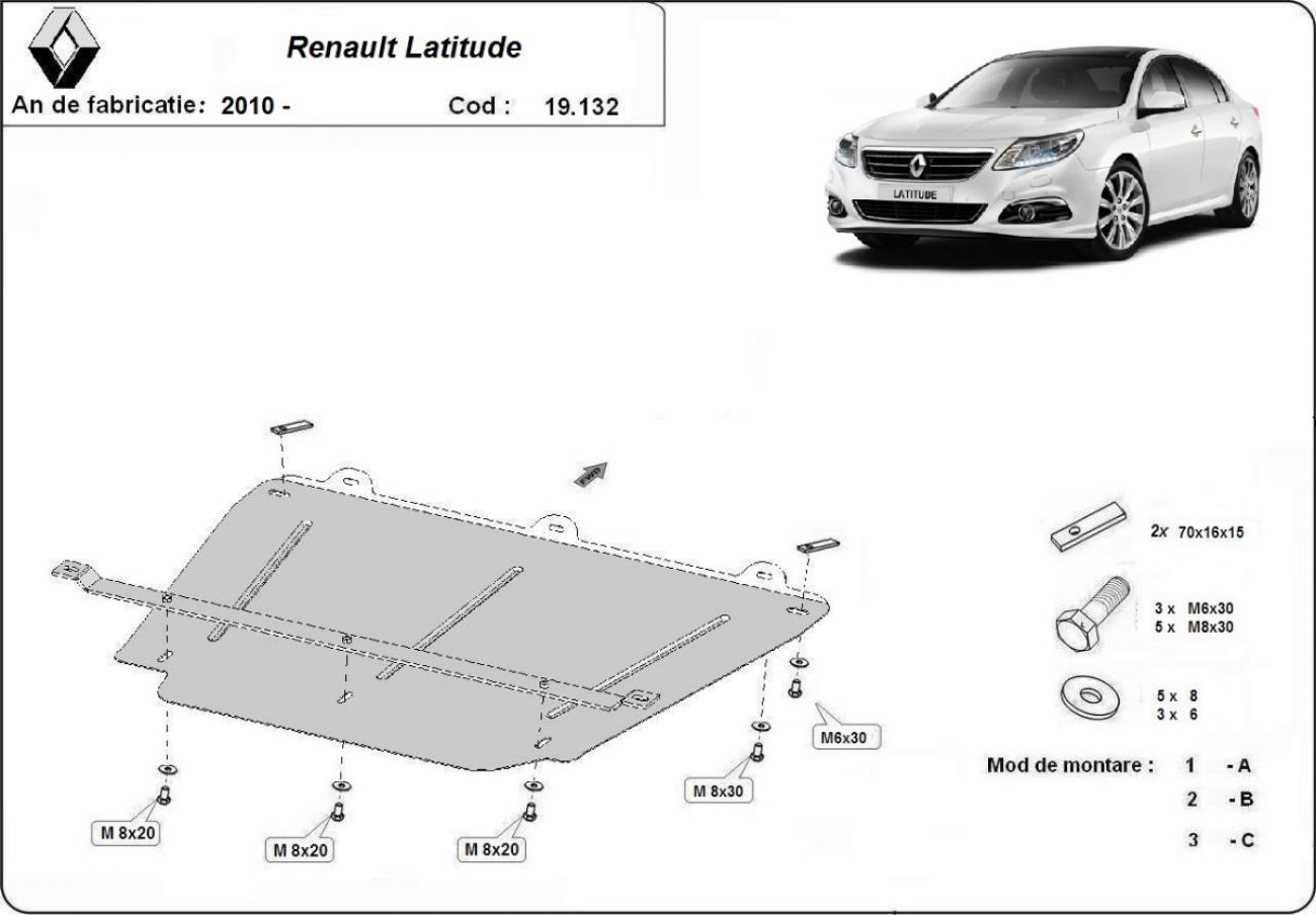 Skid plate Steel Engine+ | Renault Latitude (2010-2015) - 3