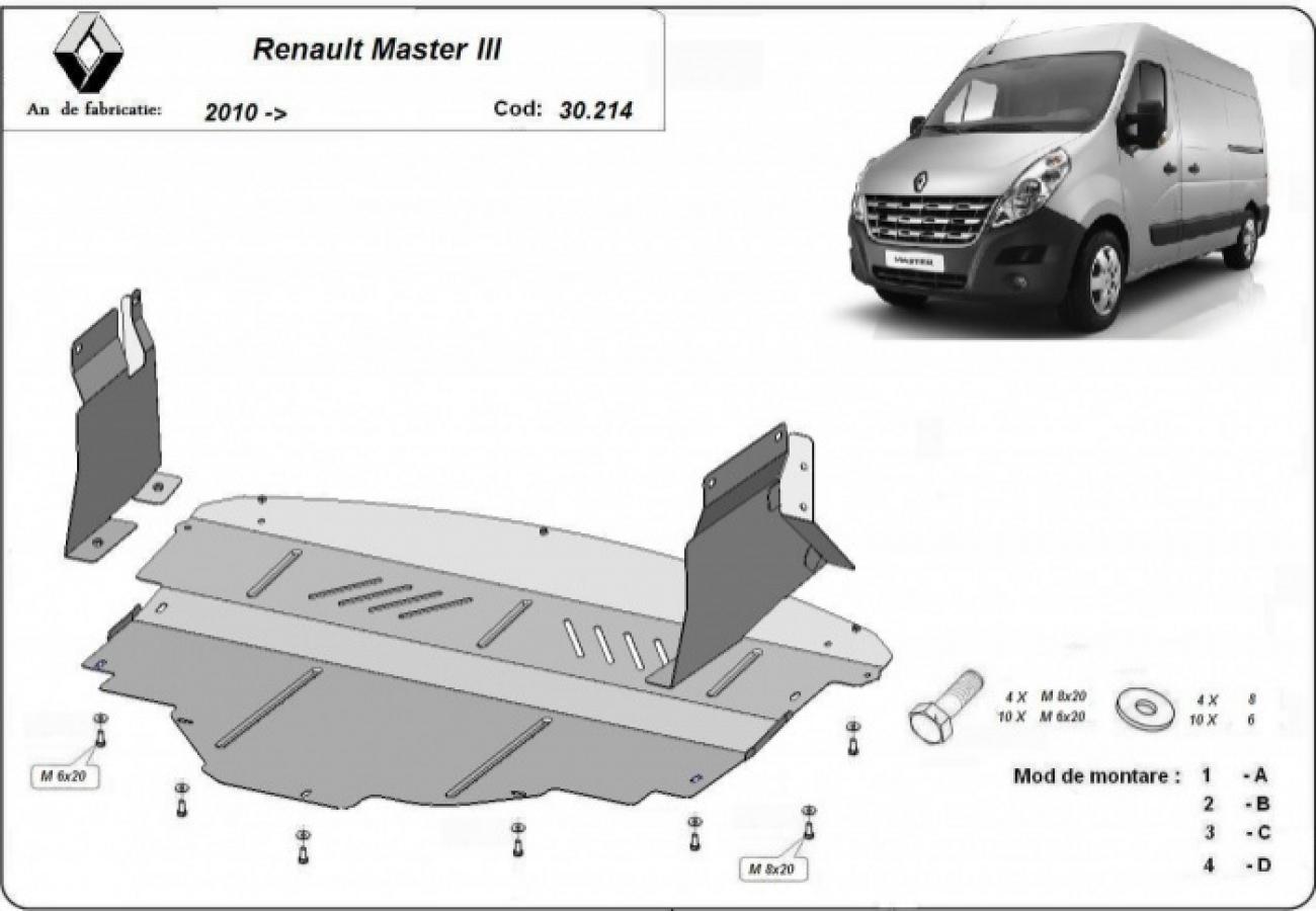 Pohjapanssari Teräs Moottori+ | Renault Master 3 (2010-2024) - 3