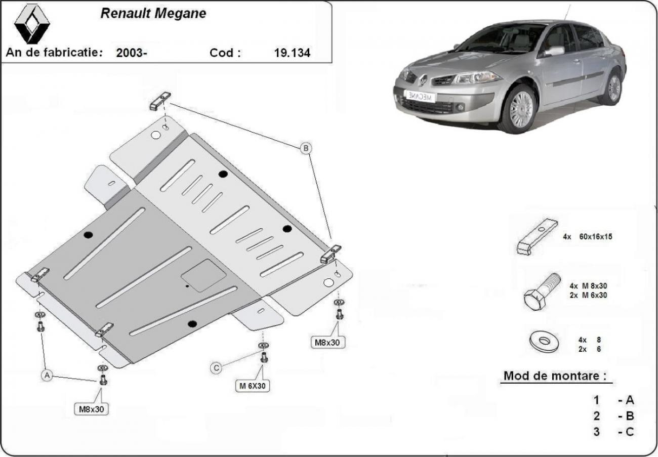 Skid plate Steel Engine+ | Renault Megane 2 (2004-2008) - 3