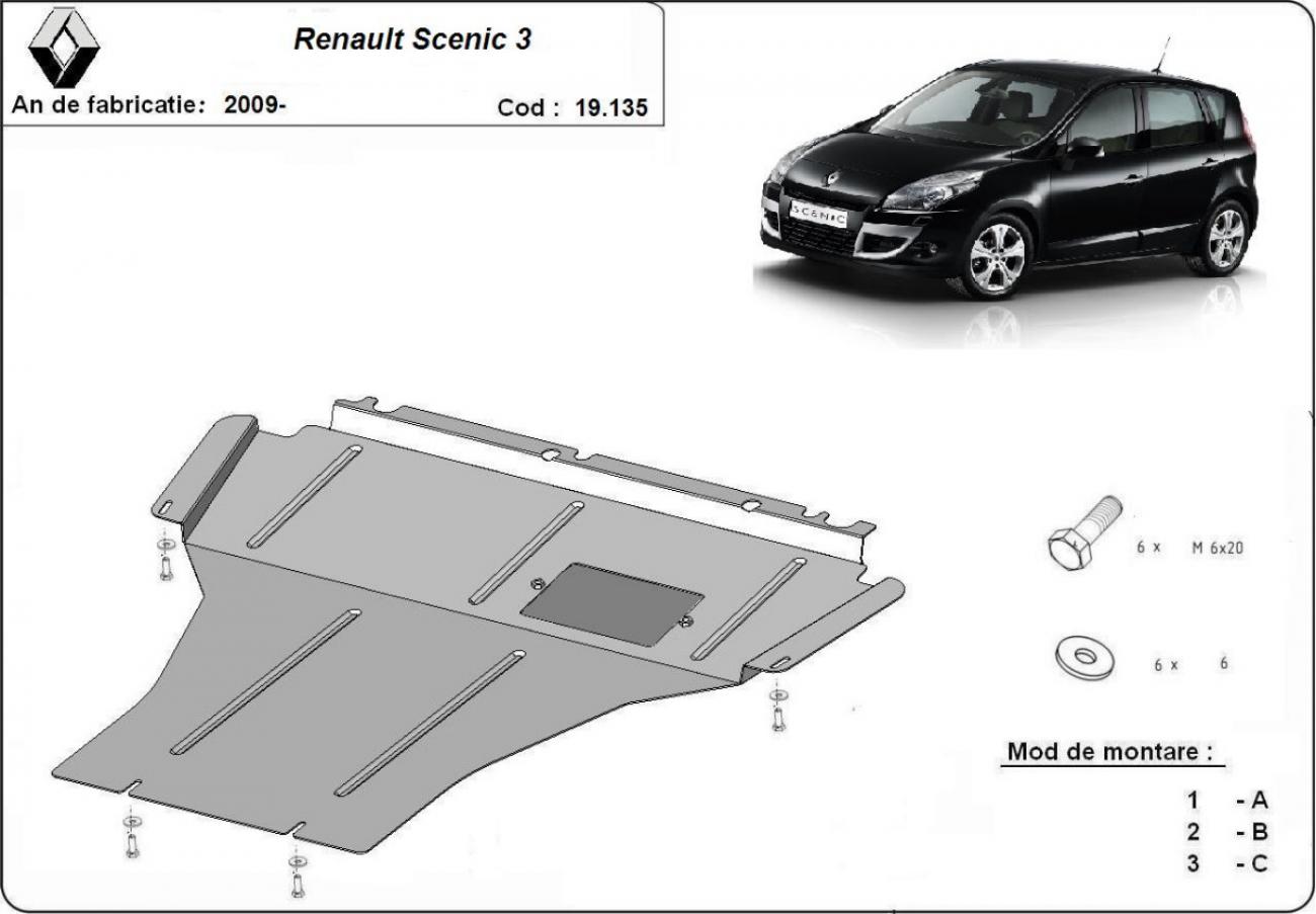 Hasplåt Stål Motor+ | Renault Scenic 3 (2009-2015) - 3