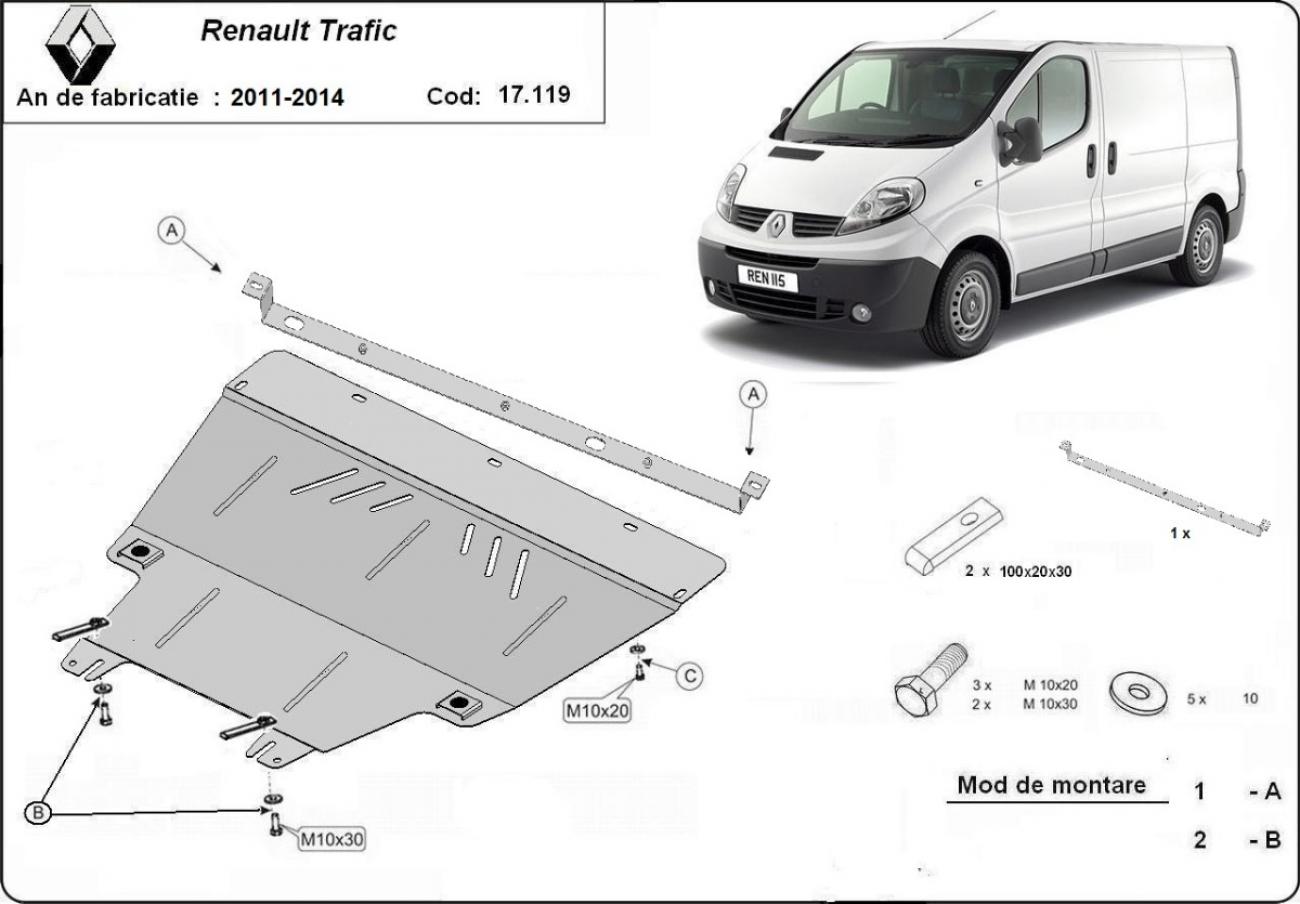 Hasplåt Stål Motor+ | Renault Trafic 2 (2011-2014) (2011-2014) - 3