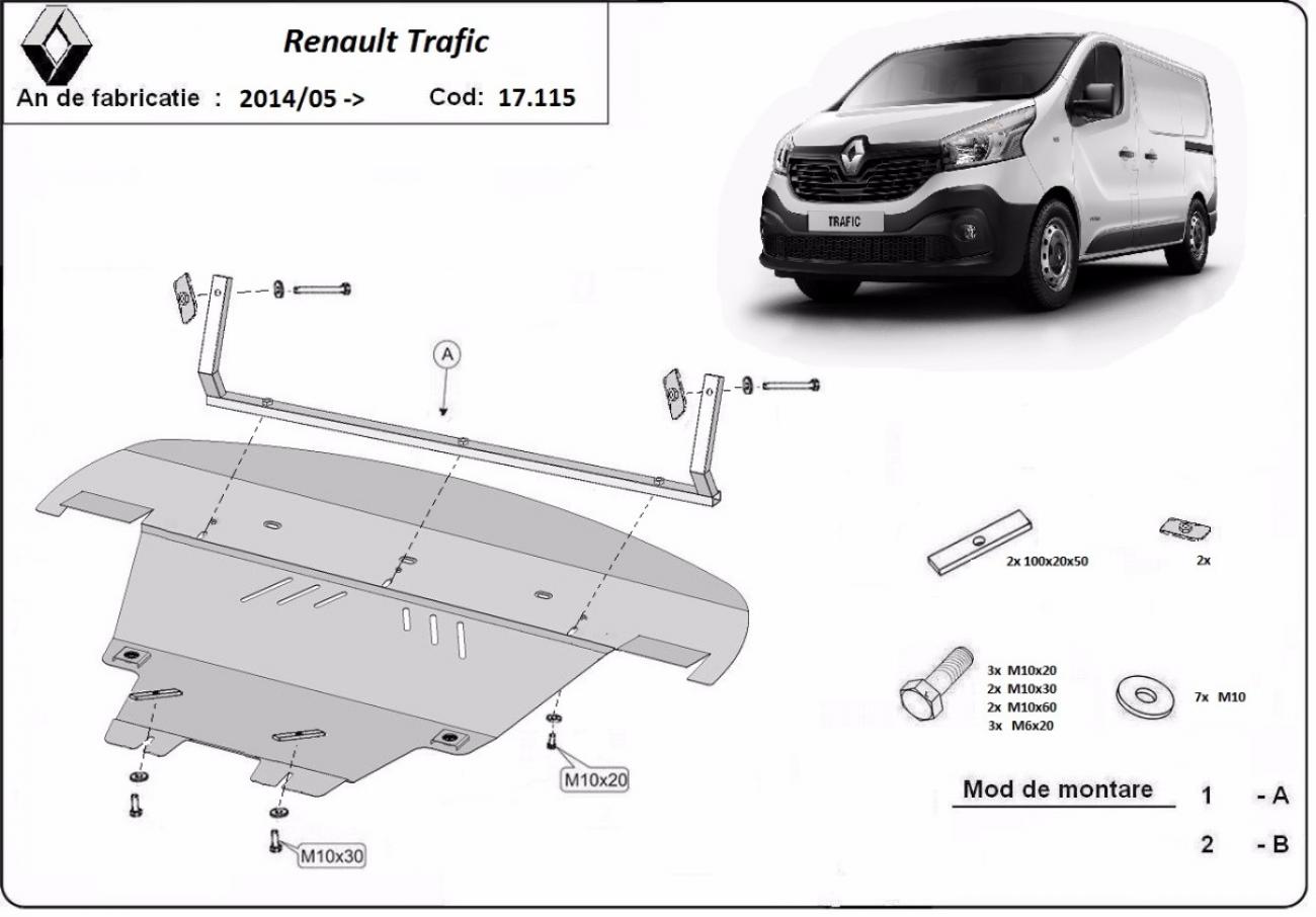 Pohjapanssari Teräs Engine+ | Renault Trafic 3 (2014-2021) - 3