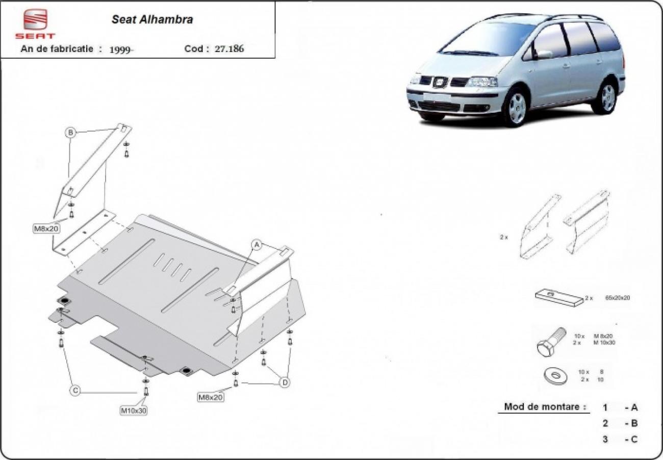 Skid plate Steel Engine+ | Seat Alhambra (1999-2010) - 3
