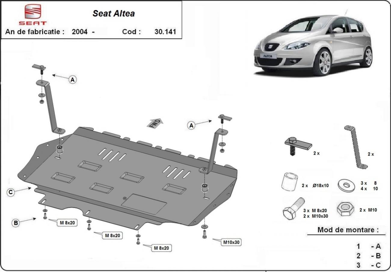 Bundplade Stål Motor+ | Seat Altea (2006-2015) - 3