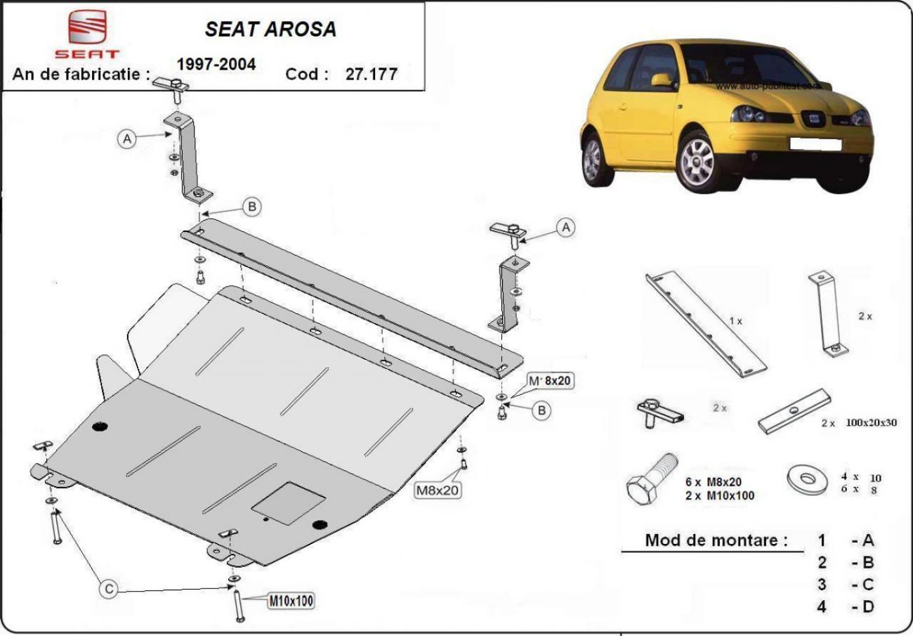 Bundplade Stål Motor+ | Seat Arosa (1997-2004) - 3
