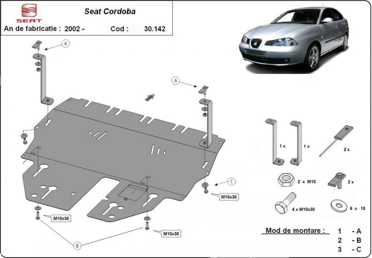 Pohjapanssari Teräs Moottori+ | Seat Cordoba (2002-2010) - 3