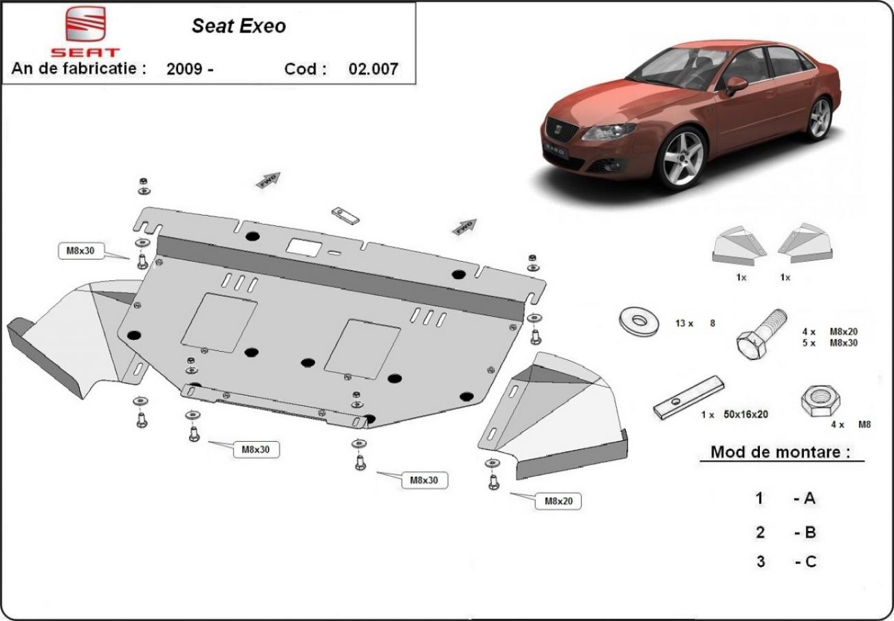Hasplåt Stål Motor+ | Seat Exeo (2008-2013) - 3