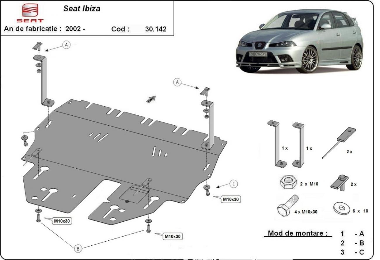 Bundplade Stål Motor+ | Seat Ibiza Petrol (2002-2017) - 3