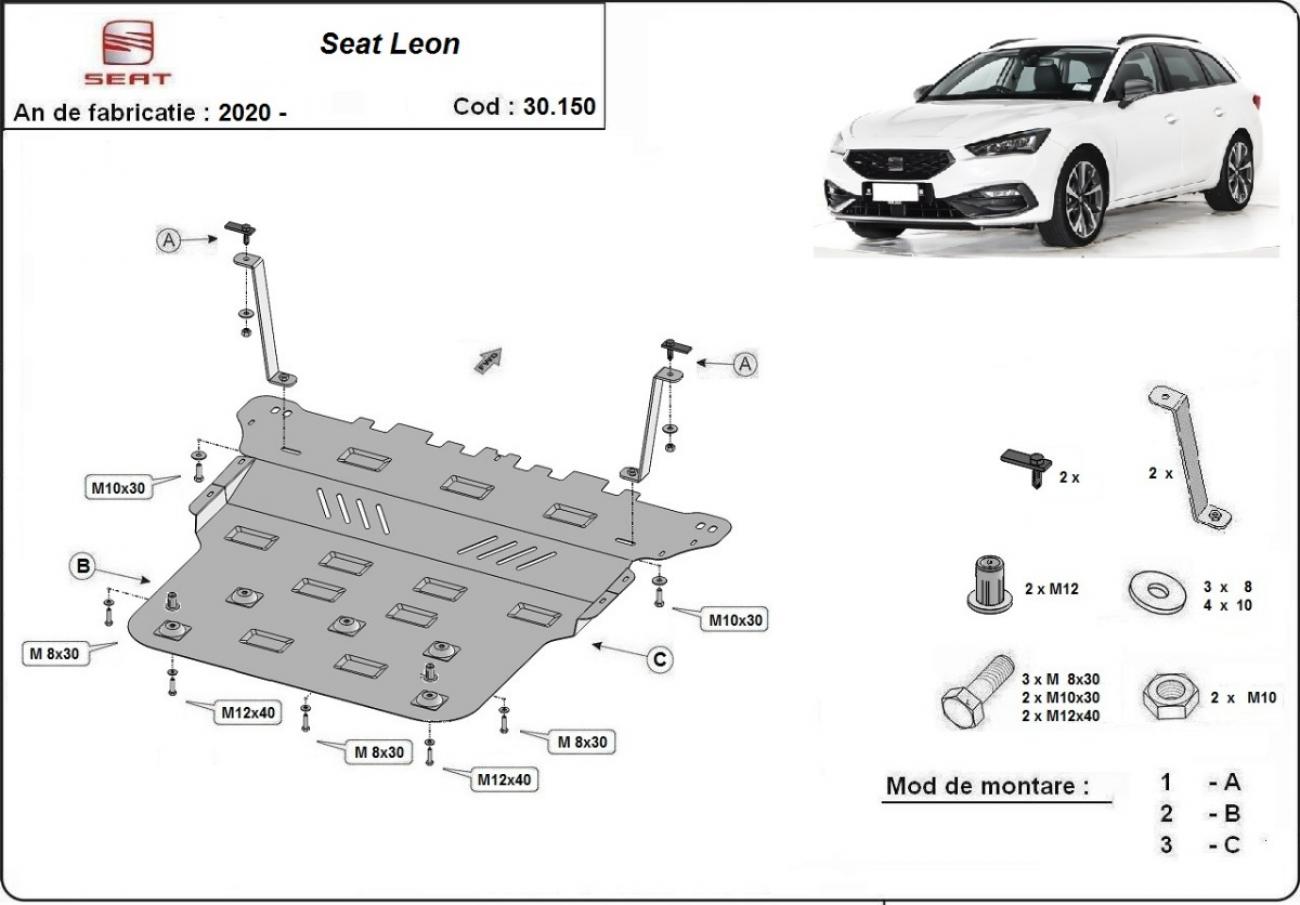 Hasplåt Stål Motor+ | Seat Leon Mk4 (2020-2026) - 3