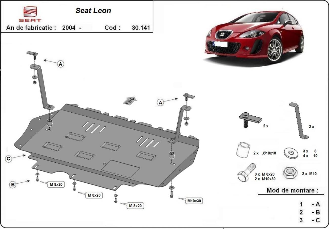 Bundplade Stål Motor+ | Seat Leon Mk2 (2005-2010) - 3