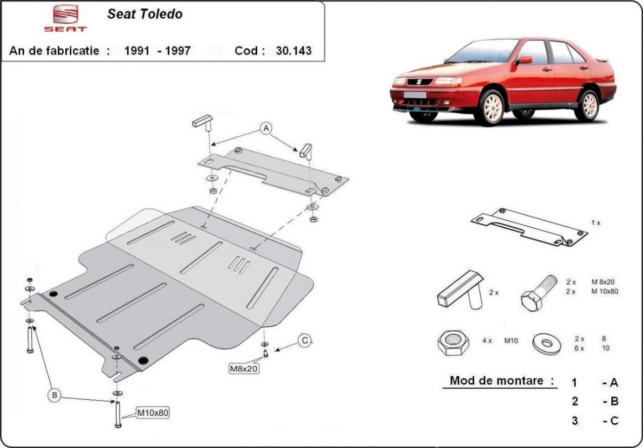 Skid plate Steel Engine+ | Seat Toledo 1 (1991-1998) - 3
