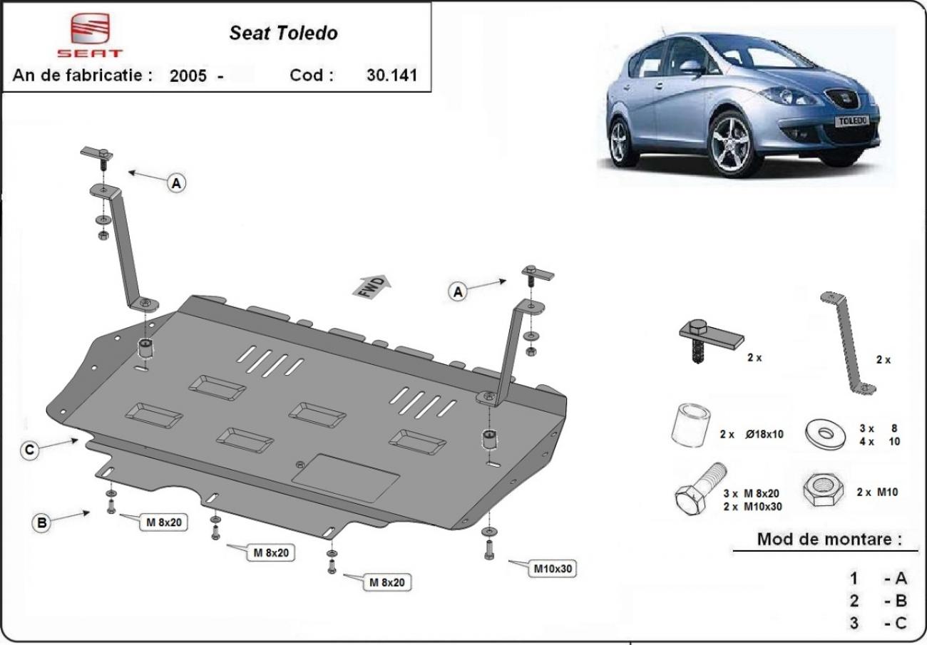 Skid plate Steel Engine+ | Seat Toledo 3 (2005-2012) - 3