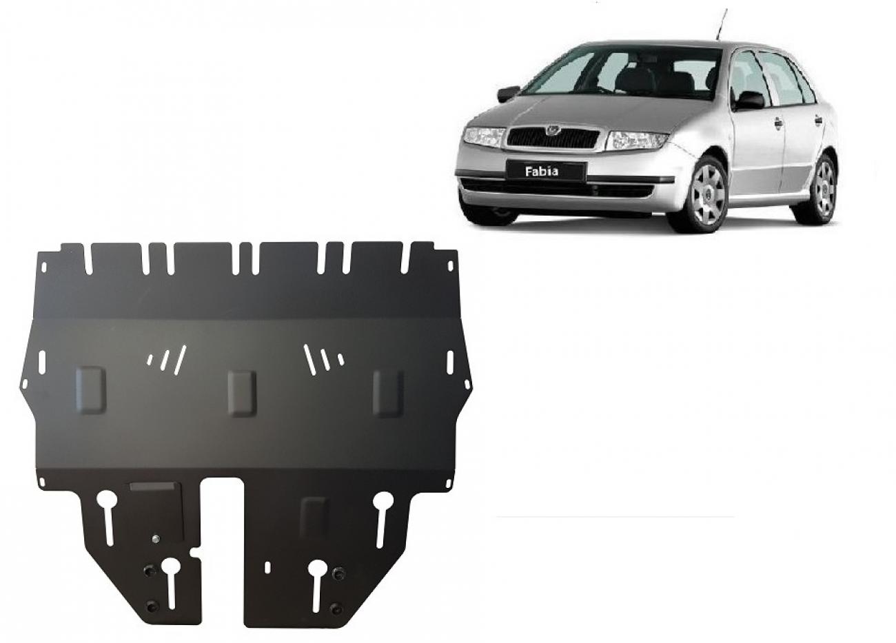 Hasplåt Stål Motor+ | Skoda Fabia 1 (1999-2007) - 2
