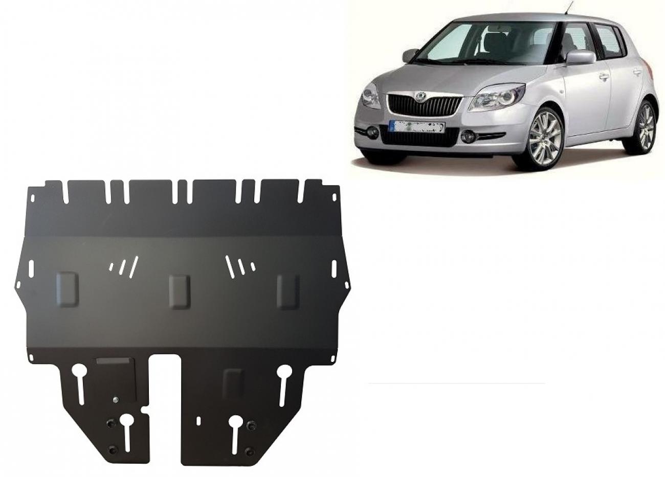 Hasplåt Stål Motor+ | Skoda Fabia 2 (2007-2014) - 2