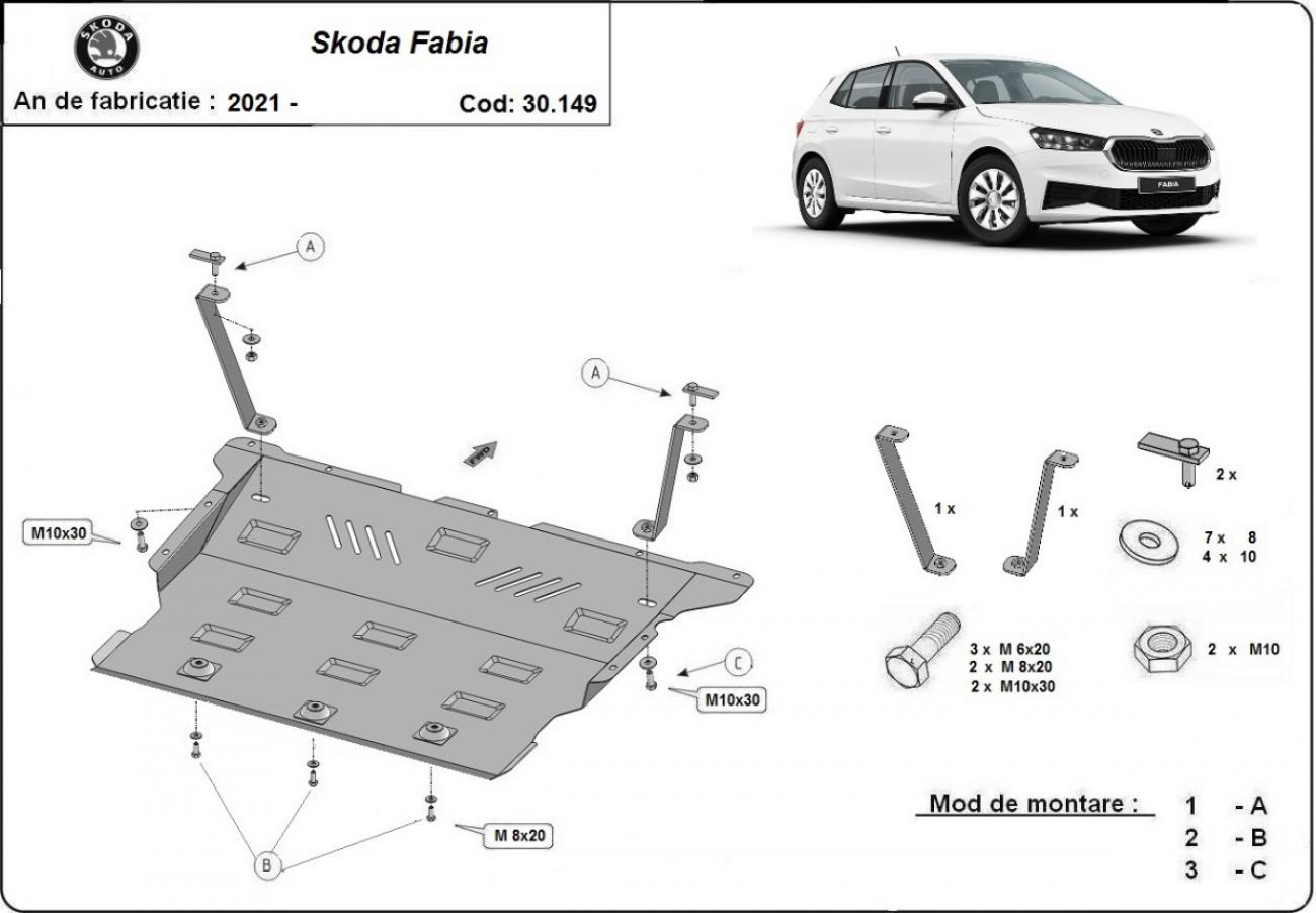 Hasplåt Stål Motor+ | Skoda Fabia (2021-2026) - 3
