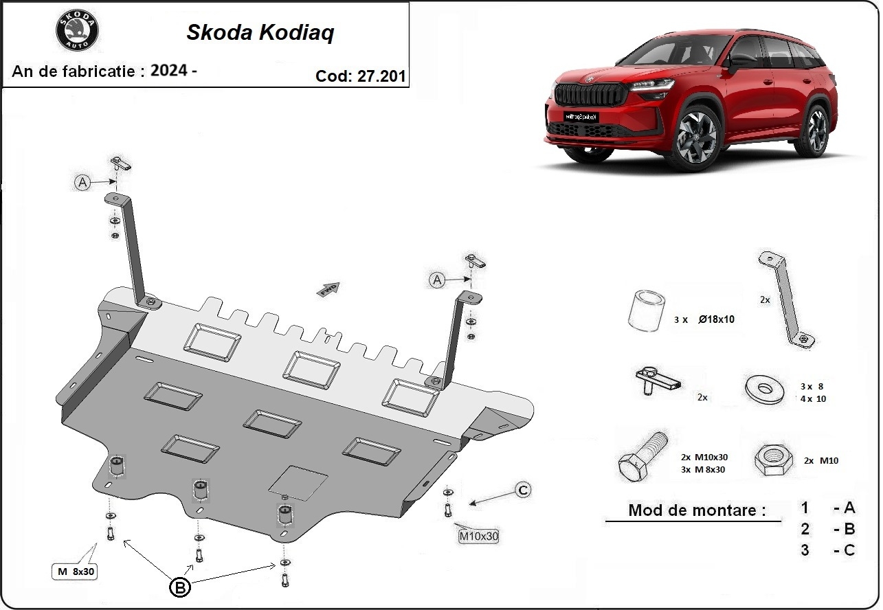 Bundplade Stål Motor+ | Skoda Kodiaq (2024-2026) - 3