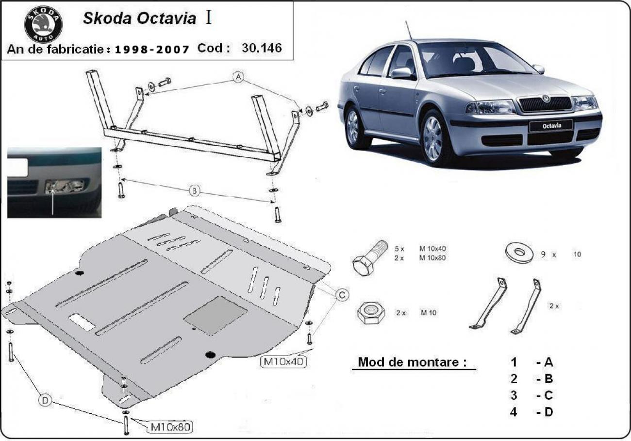 Skid plate Steel Engine+ | Skoda Octavia 1 (1998-2010) - 3