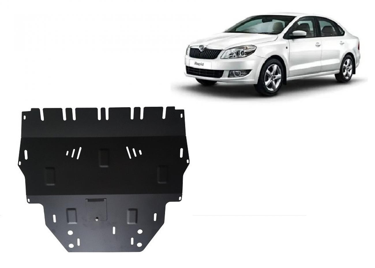 Hasplåt Stål Motor+ | Skoda Rapid (2012-2019) - 2
