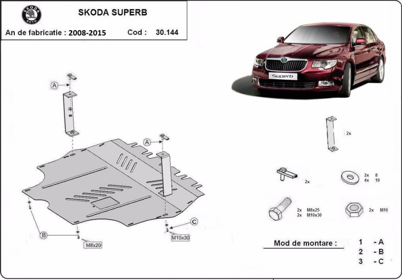 Skid plate Steel Engine+ | Skoda Superb (2008-2015) - 3