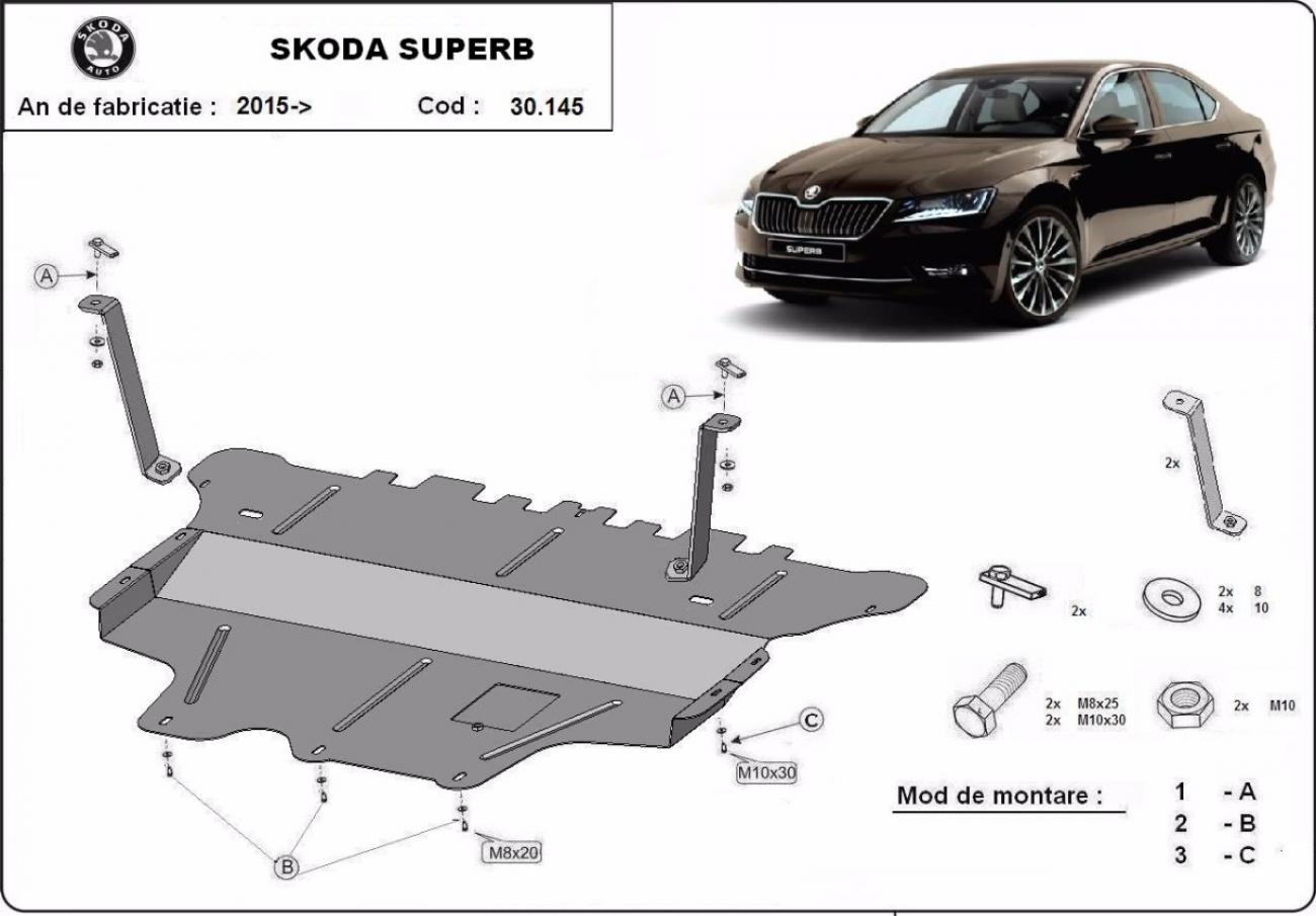 Skid plate Steel Engine+ | Skoda Superb - Manu. (2015-2024) - 3