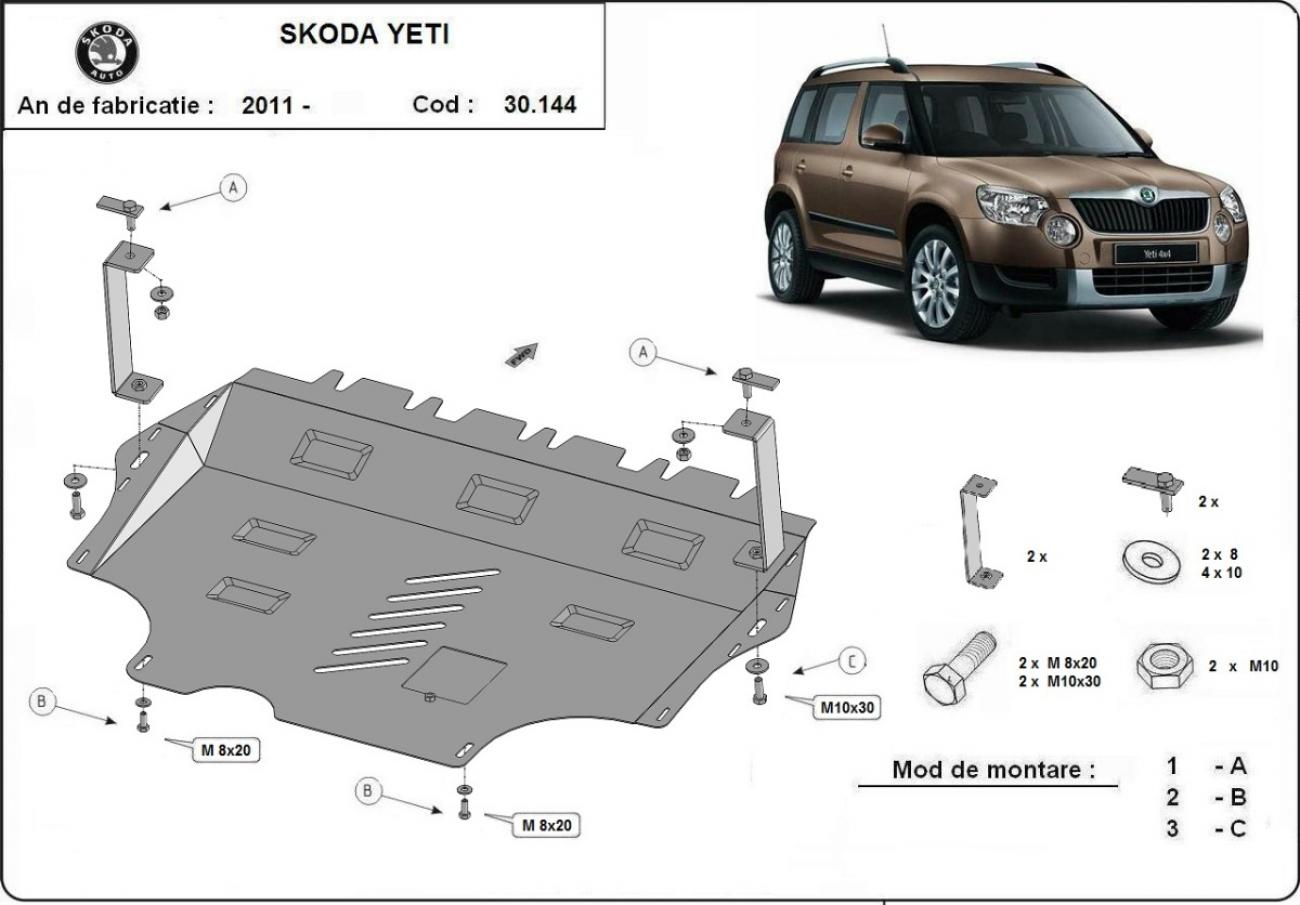 Skid plate Steel Engine+ | Skoda Yeti (2011-2017) - 3