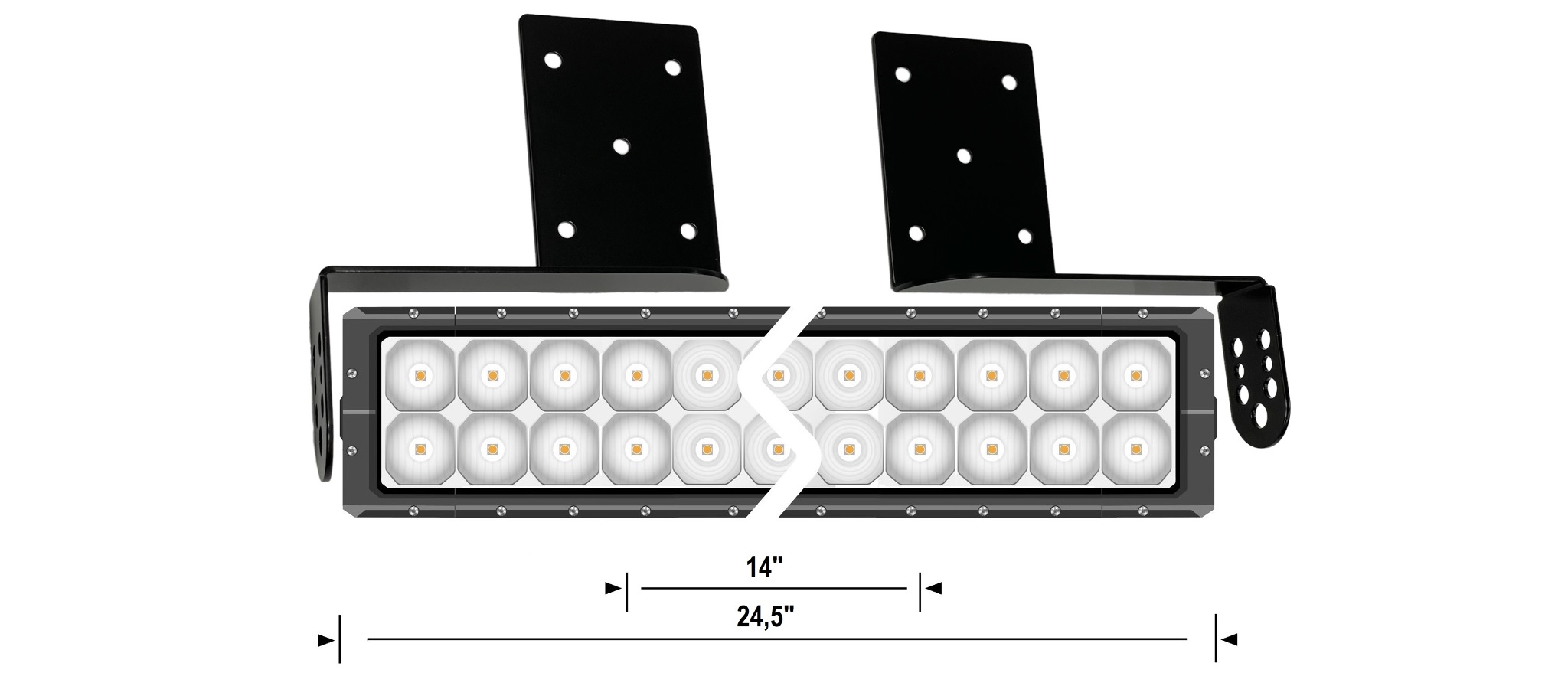Fäste för LED-ljusramp 2-delat | Multi Fit