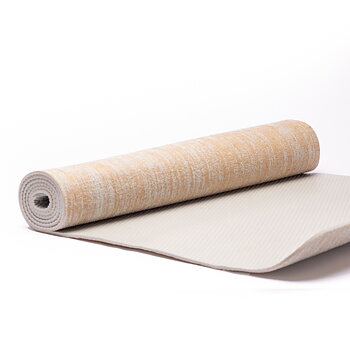Yogamatta - Jute -  Grå/Beige  - Eko Pvc