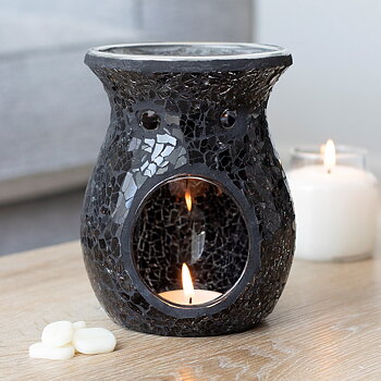 Svart spegeleffekt/Mosaik  Aromalampa