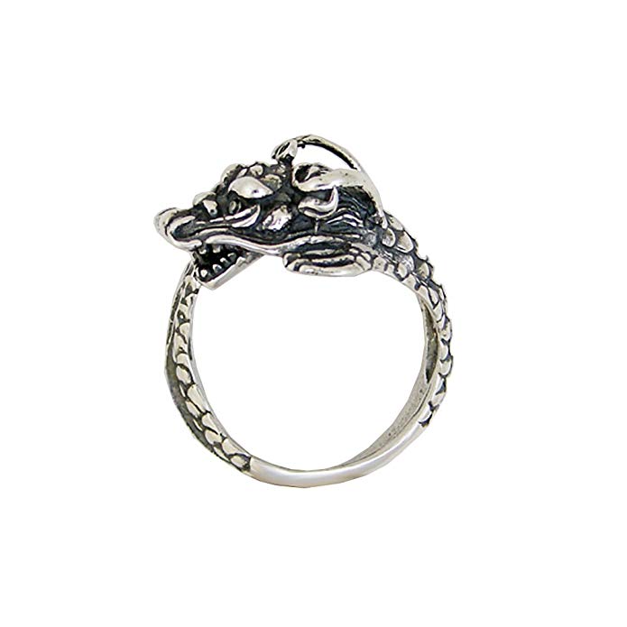 Kinesisk Drake Ring i Silver - 2