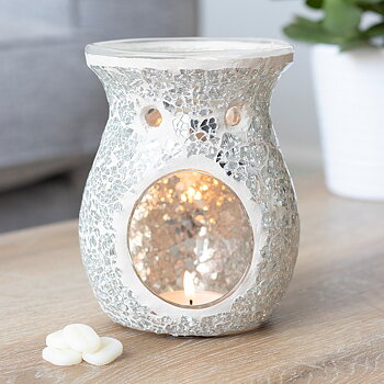 Vit  spegeleffekt/Mosaik  Aromalampa