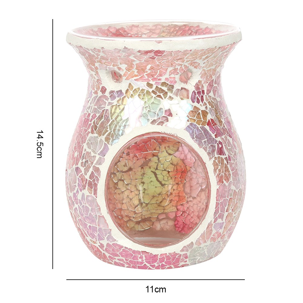 Rosa  Aromalampa med Iriserande spegeleffekt/Mosaik  - 2
