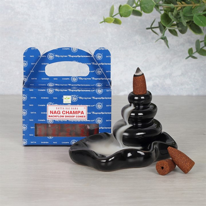 Rökelse Satya Backflow Koner  -  Nag champa - 2