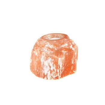 Orange/Rosa  Selenit Ljuslykta , Berg form  8.5cm