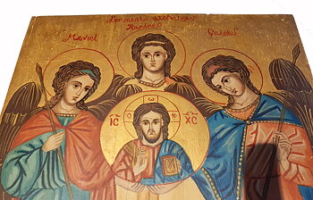 Ärkeängel Ikoner - Gabriel,  Raphael,  Mikael och Jesus