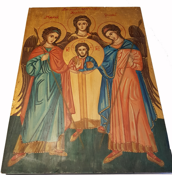 Ärkeängel Ikoner - Gabriel,  Raphael,  Mikael och Jesus